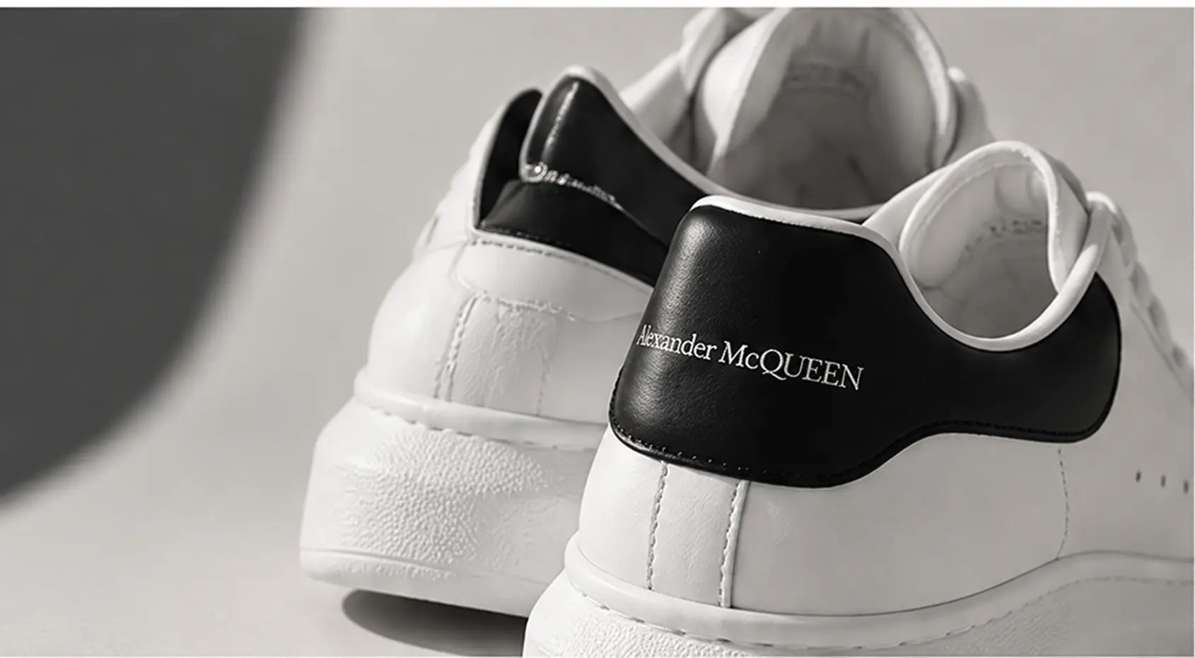 Pre-owned sneakers carefully inspected